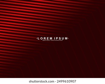 Fondo de rayas rojas degradadas brillantes de alto contraste. Fondo rojo con patrón moderno. Diseño de Anuncio gráfico de tecnología Abstractas. Antecedentes corporativos de Vector.