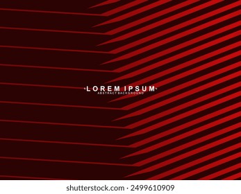 Fondo de rayas rojas degradadas brillantes de alto contraste. Fondo rojo con patrón moderno. Diseño de Anuncio gráfico de tecnología Abstractas. Antecedentes corporativos de Vector.