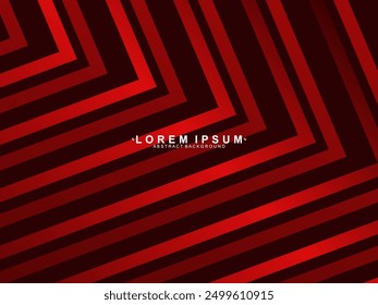 Fondo de rayas rojas degradadas brillantes de alto contraste. Fondo rojo con patrón moderno. Diseño de Anuncio gráfico de tecnología Abstractas. Antecedentes corporativos de Vector.