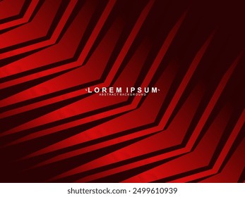 Fondo de rayas rojas degradadas brillantes de alto contraste. Fondo rojo con patrón moderno. Diseño de Anuncio gráfico de tecnología Abstractas. Antecedentes corporativos de Vector.