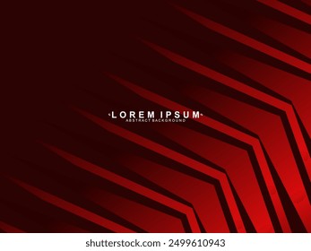 Fondo de rayas rojas degradadas brillantes de alto contraste. Fondo rojo con patrón moderno. Diseño de Anuncio gráfico de tecnología Abstractas. Antecedentes corporativos de Vector.