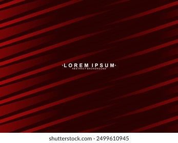 High contrast shiny gradient red stripes background. Red background with modern pattern. Abstract technology graphic banner design. Vector corporate background.