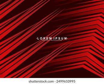 Fondo de rayas rojas degradadas brillantes de alto contraste. Fondo rojo con patrón moderno. Diseño de Anuncio gráfico de tecnología Abstractas. Antecedentes corporativos de Vector.