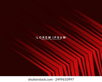 Fondo de rayas rojas degradadas brillantes de alto contraste. Fondo rojo con patrón moderno. Diseño de Anuncio gráfico de tecnología Abstractas. Antecedentes corporativos de Vector.