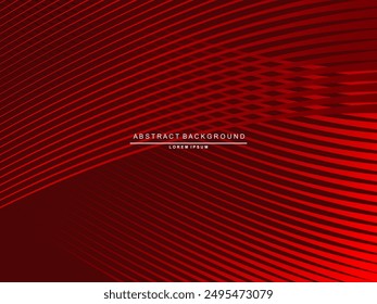 High contrast shiny red and black stripes background. Abstract technology graphic banner design. Vector corporate background.
