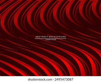 High contrast shiny red and black stripes background. Abstract technology graphic banner design. Vector corporate background.