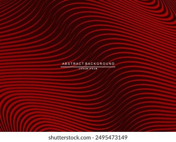 High contrast shiny red and black stripes background. Abstract technology graphic banner design. Vector corporate background.