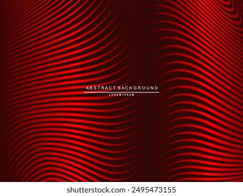 Fondo de rayas de color rojo brillante y negro de alto contraste. Tecnología Abstractas de diseño de Anuncio gráfico. Vector de fondo corporativo.