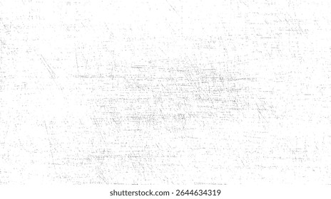 Textura urbana de alto contraste com arranhões grunge. Efeito de poeira granulada no pano de fundo isolado. Design de ilustração de vetor preto sobre branco. Superfície Áspera com Detalhes do Grunge Sujo.
