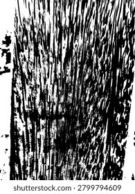 High contrast vector illustration of a coconut tree wood texture. Gritty black and white grunge overlay pattern of rough natural cocowood grain for tropical graphic design.