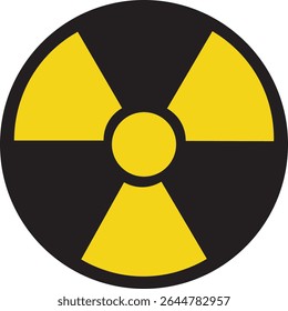 High Contrast Yellow and Black Radiation Hazard Icon