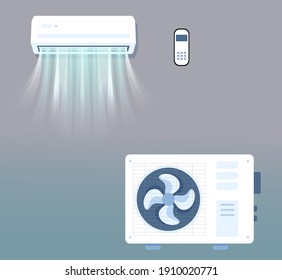 diseño vectorial de acondicionador de aire de alta refrigeración