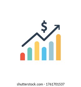 High Cost Vector Icon. Isolated Flat Icon On White Background.