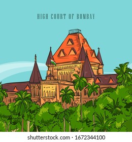 High court of Bombay vector illustration 