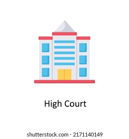 High Court Vector Flat Icon Web Stock Vector (Royalty Free) 2171140149 ...