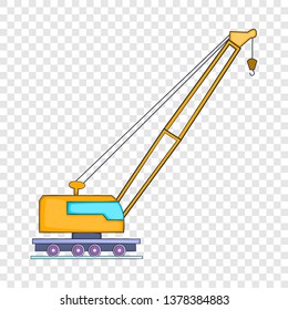 High crane icon. Flat illustration of high crane vector icon for web