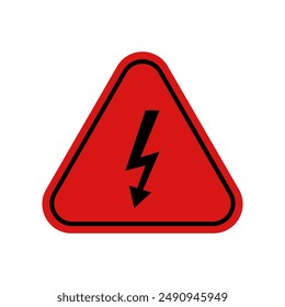 High danger voltage icon illustrated on background