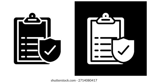 High Deductible Plan Icon Set In White And Black Background