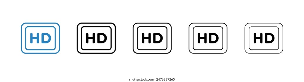 High definition black and white vector icon