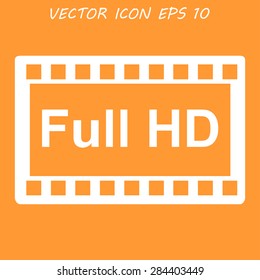 high definition design over. Flat design style. vector illustration.