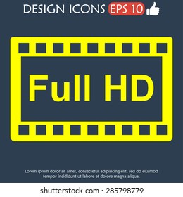 high definition design over. Flat design style. vector illustration.