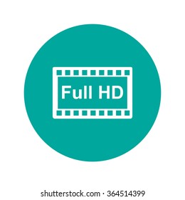 high definition design over. Flat design style. vector illustration.