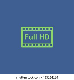 high definition design over. Flat design style. vector illustration.