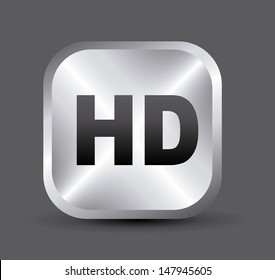 high definition design over gray background vector illustration  