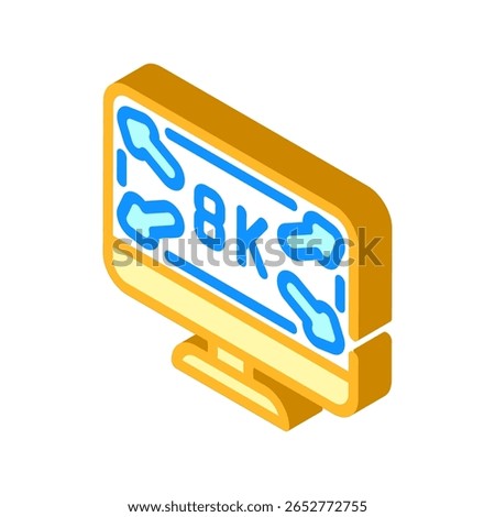 high definition display isometric icon vector. high definition display sign. isolated symbol illustration