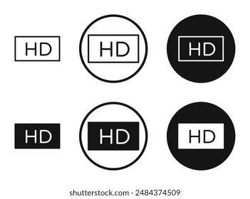 High definition outlined icon vector collection.