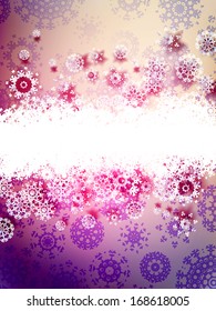 High definition snowflakes on beidge background. EPS 10 vector