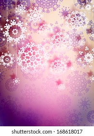 High definition snowflakes on beidge background. EPS 10 vector