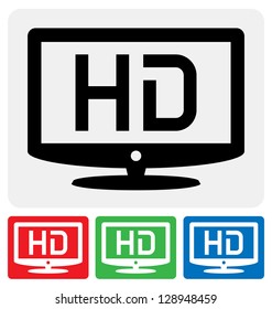 high definition television symbol / HDTV icon