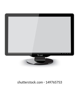 High Definition TV on white background. 3d 