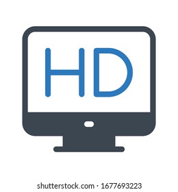 high definition vector glyph color icon 