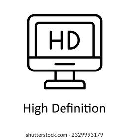 High Definition Vector  outline Icon Design illustration. Online streaming Symbol on White background EPS 10 File