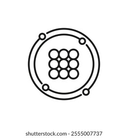 High density icon Simple thin line flat symbol