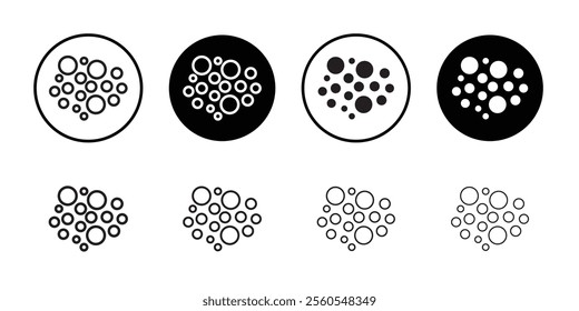 High density icon Thin line flat illustration