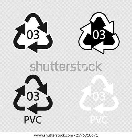 High density Polyethylene 03 PVC Set.