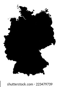 High detail of Germany map, Germany vector illustration map (Region Divided)