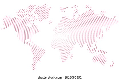 High detail lines world map. vector illustration of earth map