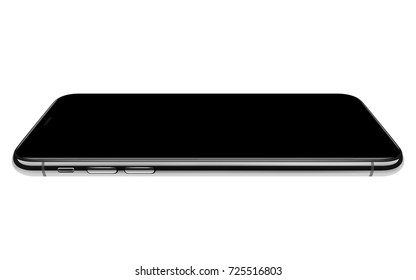 High Detail Phone Horizontal Angle Vector Drawing Eps10 Format Isolated On White Background