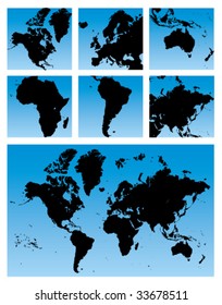 High detail world map