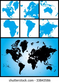 High detail world map