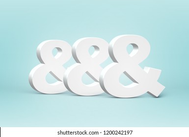 High detailed 3D font characters, vector illustration