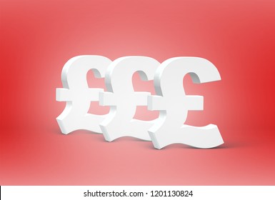 High detailed 3D font characters, vector illustration