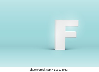 High detailed 3D font letter, vector illustration