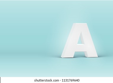 High detailed 3D font letter, vector illustration