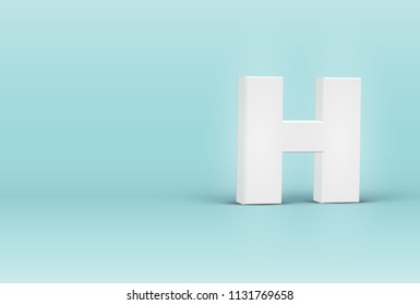 High detailed 3D font letter, vector illustration
