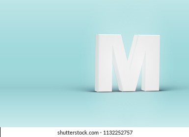 High detailed 3D font letter, vector illustration